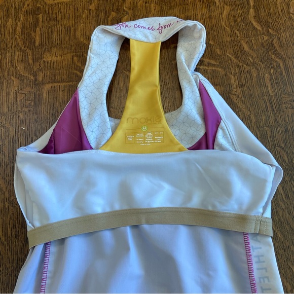MOXIE CYCLING LIFETIME ATHLETA ESPRIT DE SHE PURPLE WHITE ATHLETIC TANK TOP - Picture 15 of 16